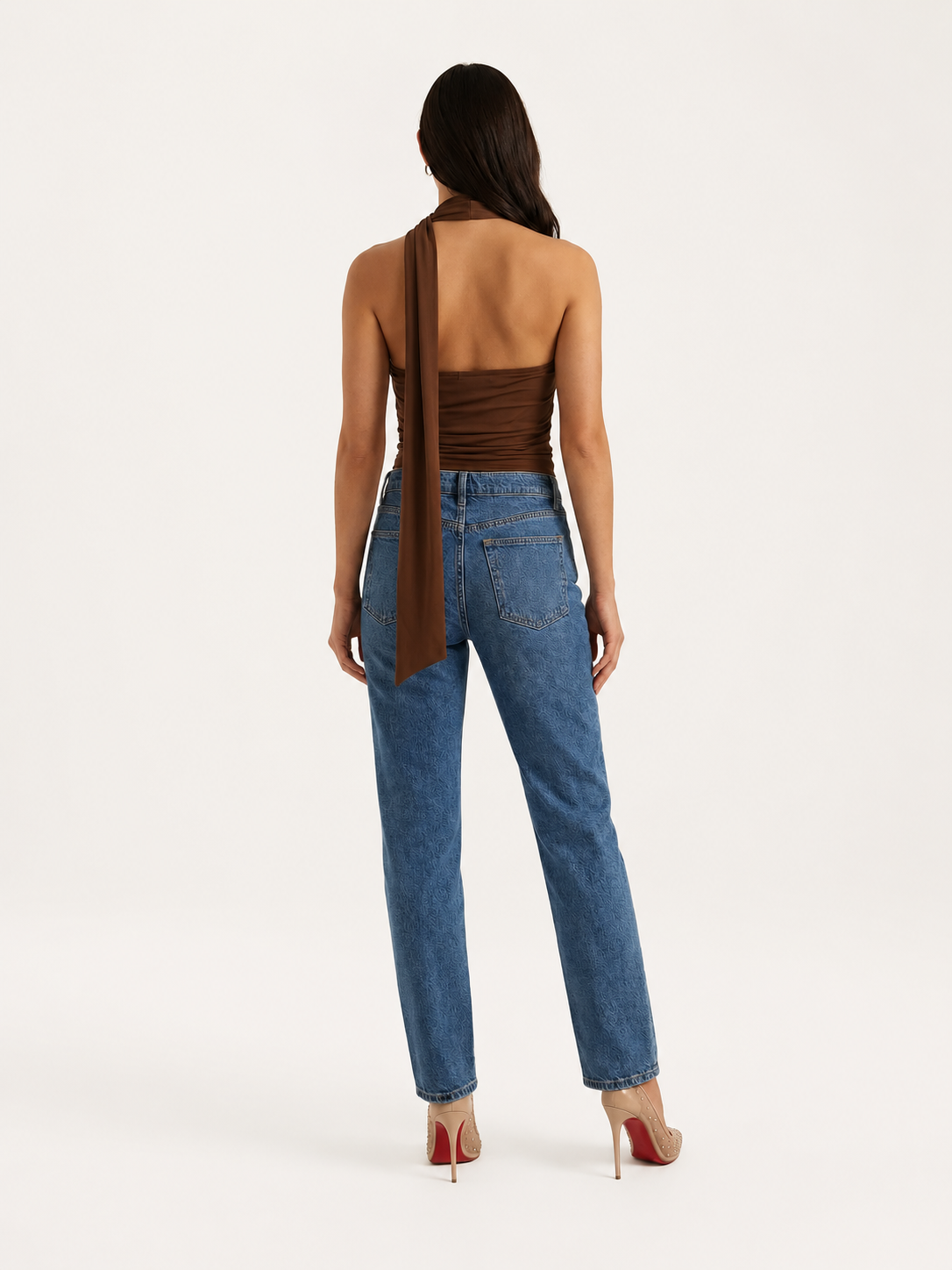 Halsband Top Damen V-Ausschnitt Lange Ärmel Casual-Velnorah