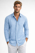 Hemd Herren Regular Fit Klassische Kragen Sommer Casual-Velnorah