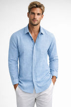 Hemd Herren Regular Fit Klassische Kragen Sommer Casual-Velnorah