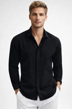 Hemd Herren Regular Fit Klassische Kragen Sommer Casual-Velnorah