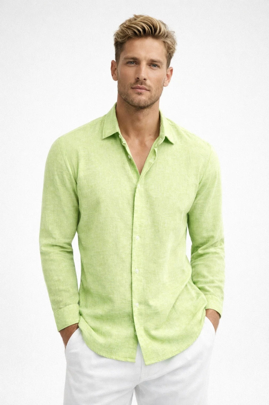 Hemd Herren Regular Fit Klassische Kragen Sommer Casual-Velnorah