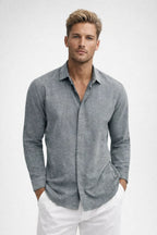 Hemd Herren Regular Fit Klassische Kragen Sommer Casual-Velnorah