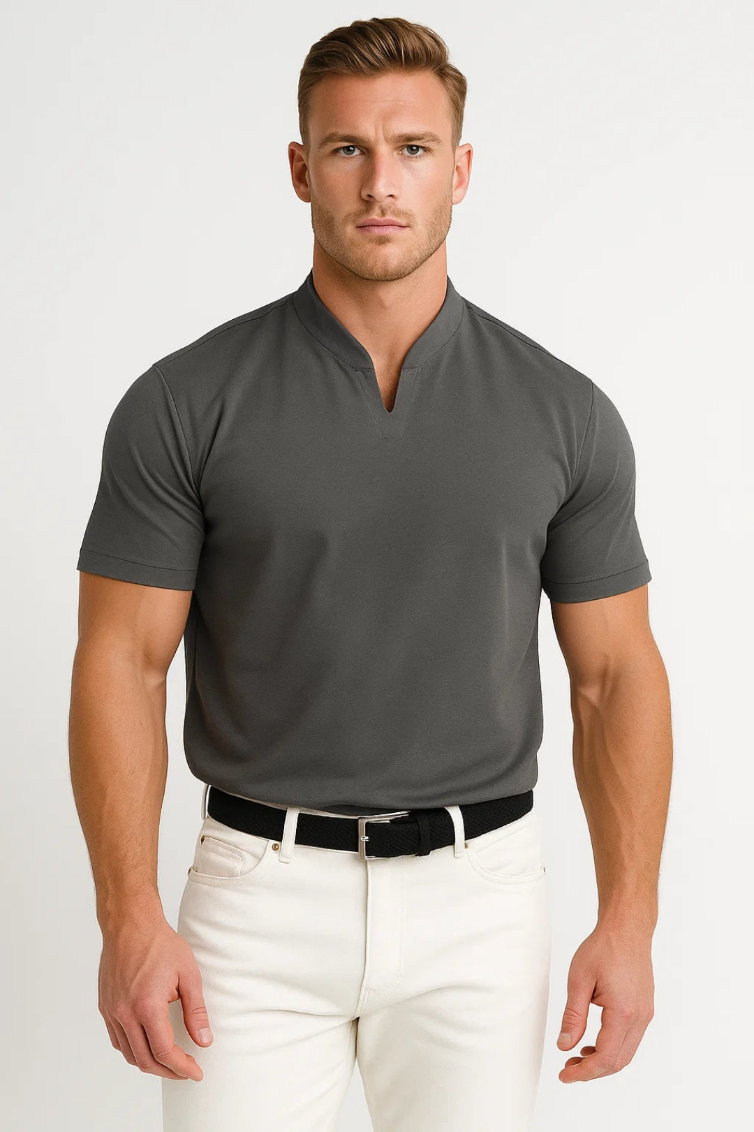 Hemd Herren Regular Fit Splitkragen Bequeme Passform Casual Ganzjahres-Velnorah