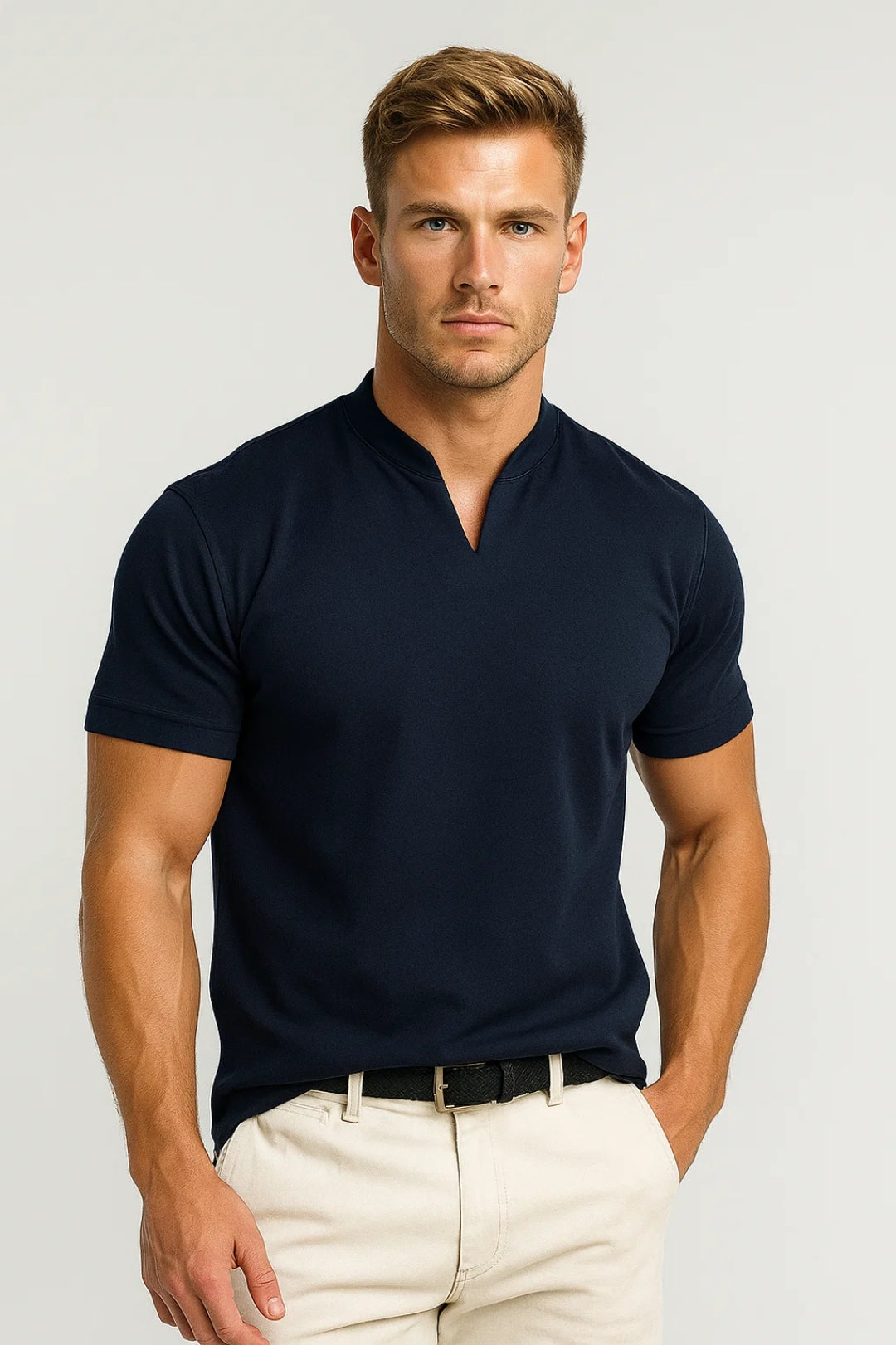Hemd Herren Regular Fit Splitkragen Bequeme Passform Casual Ganzjahres-Velnorah