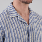 Hemd Herren Vertikale Streifen Resort Casual Sommer-Velnorah