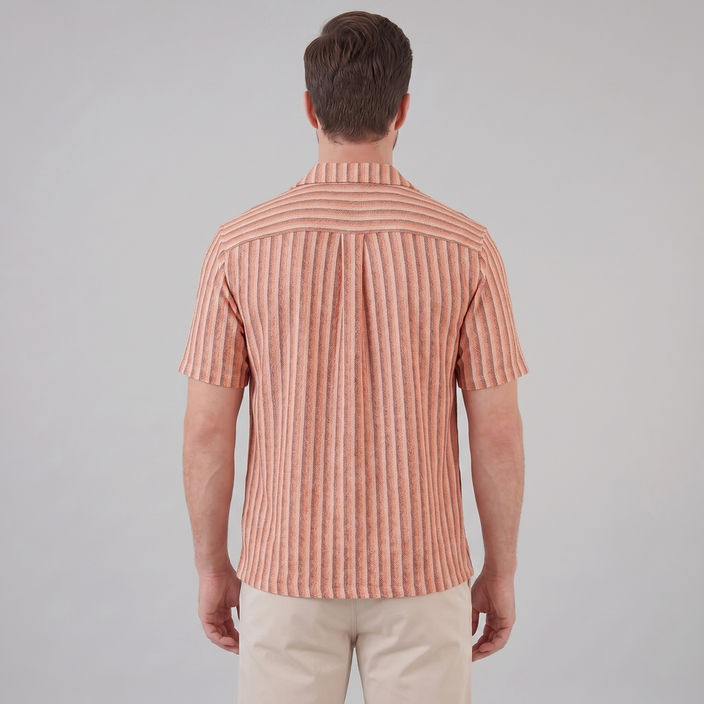 Hemd Herren Vertikale Streifen Resort Casual Sommer-Velnorah