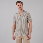 Hemd Herren Vertikale Streifen Resort Casual Sommer-Velnorah