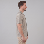 Hemd Herren Vertikale Streifen Resort Casual Sommer-Velnorah