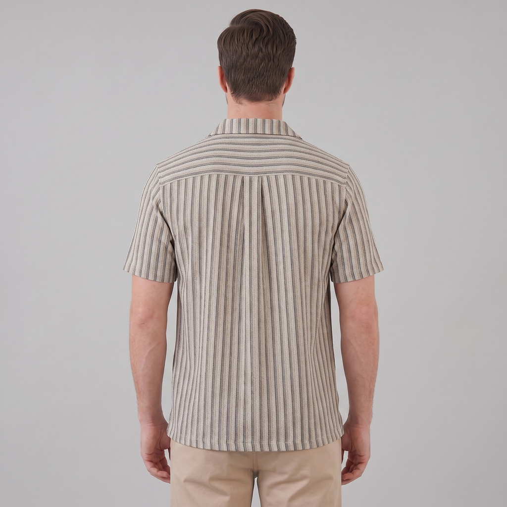 Hemd Herren Vertikale Streifen Resort Casual Sommer-Velnorah