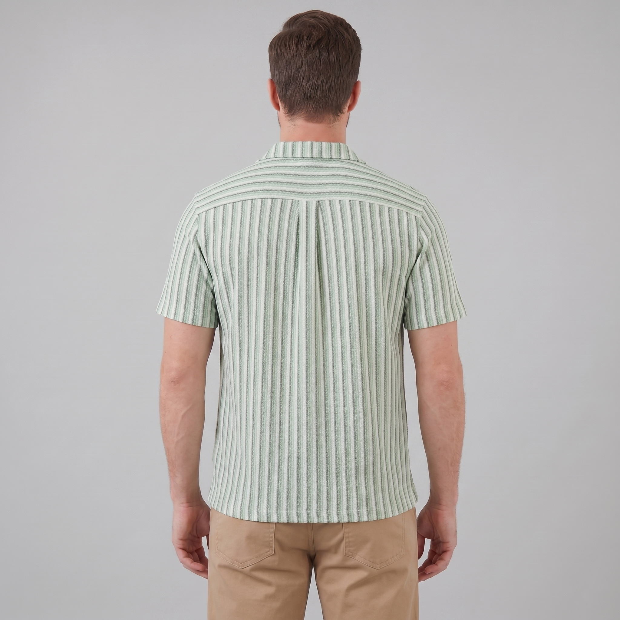 Hemd Herren Vertikale Streifen Resort Casual Sommer-Velnorah