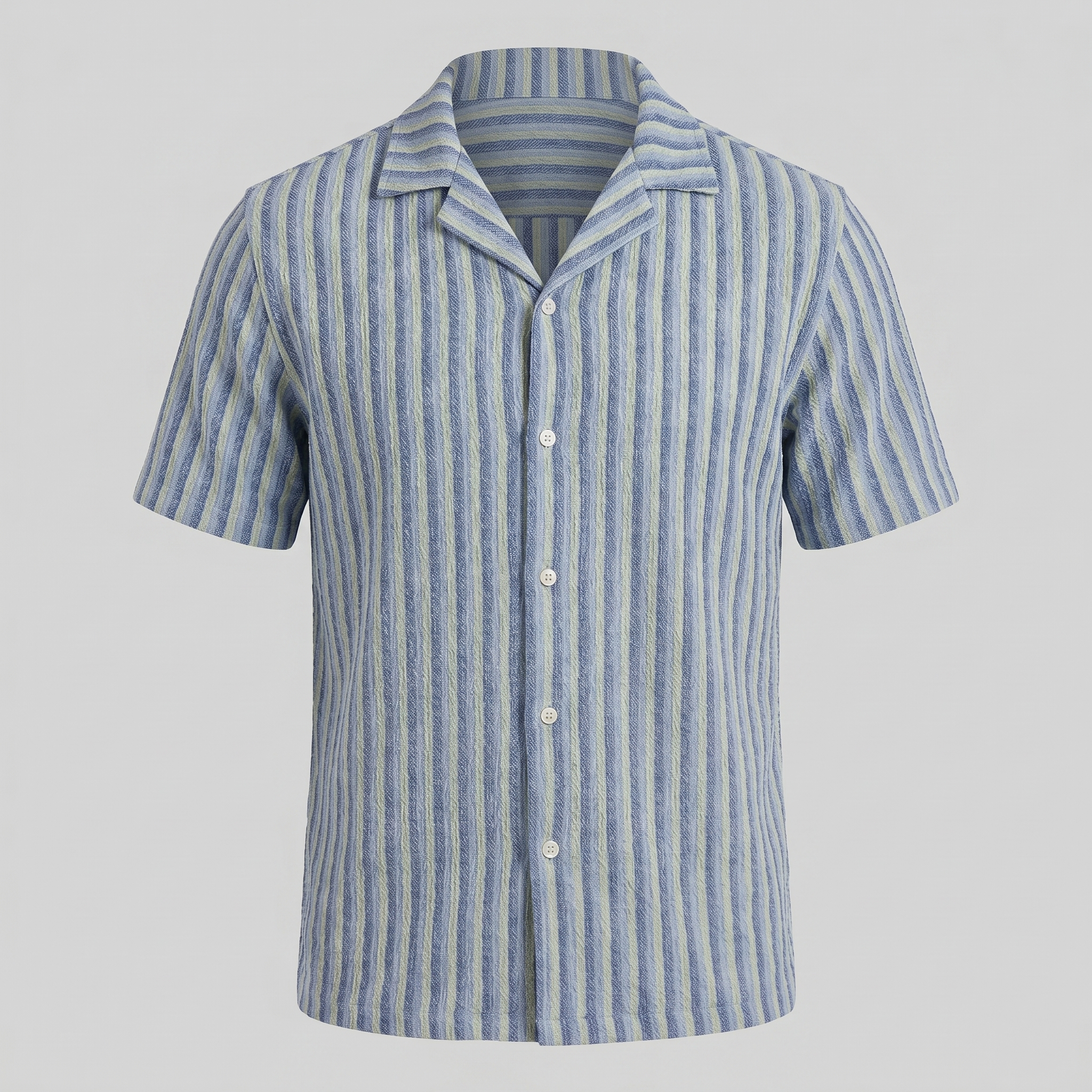 Hemd Herren Vertikale Streifen Resort Casual Sommer-Velnorah