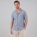 Hemd Herren Vertikale Streifen Resort Casual Sommer-Velnorah