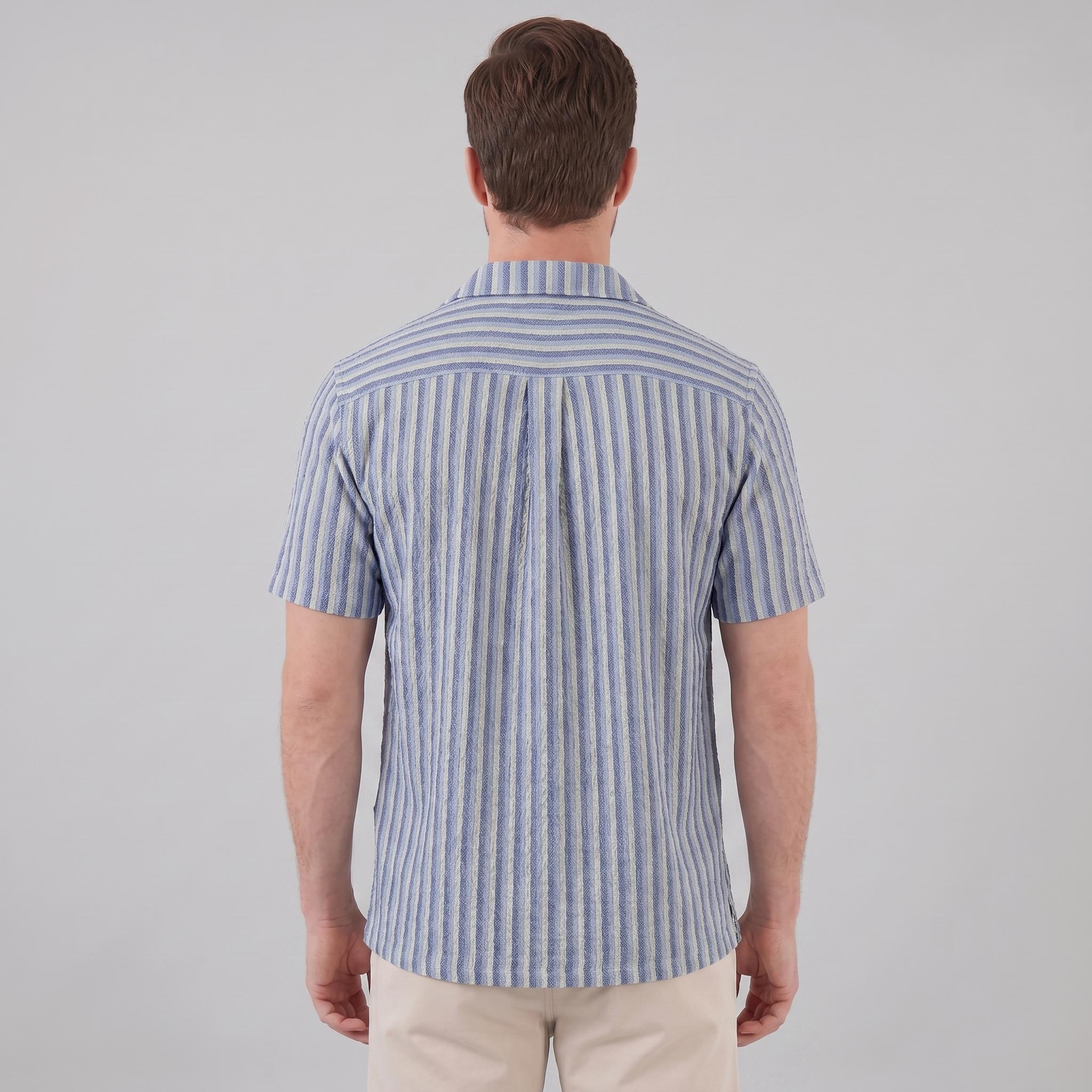 Hemd Herren Vertikale Streifen Resort Casual Sommer-Velnorah