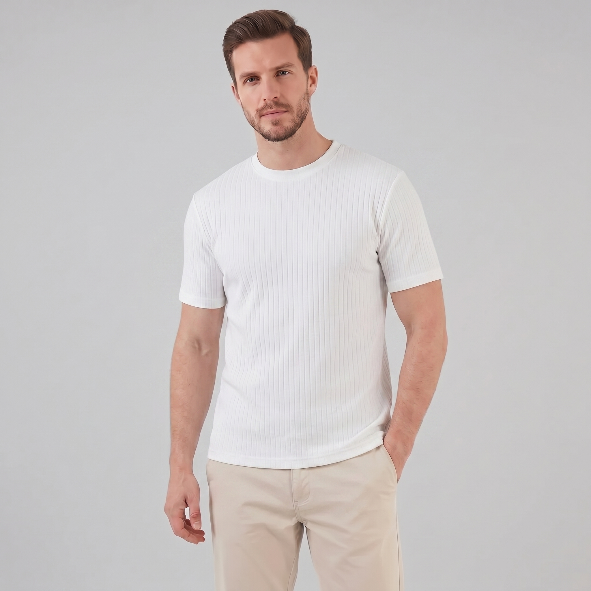 Henley-Shirt Herren Slim Fit Lange Ärmel Casual-Velnorah