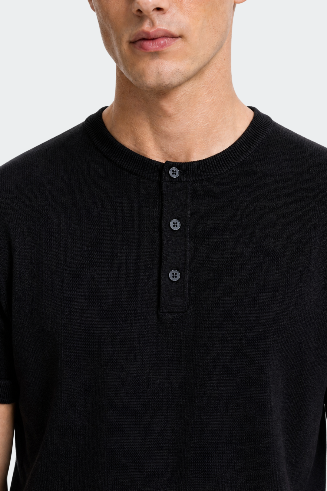 Henley T-Shirt Kurzarm Herren Casual-Velnorah