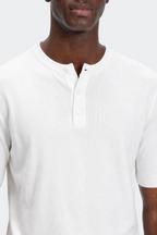 Henley T-Shirt Kurzarm Herren Casual-Velnorah