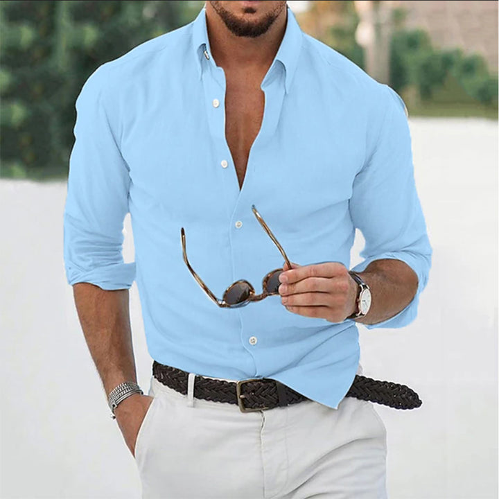 Herren Hemd Lange Ärmel Casual Formal-Velnorah