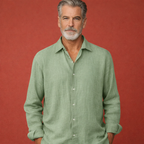 Herren Hemd Lange Ärmel Relaxed Fit Casual Sommer-Velnorah