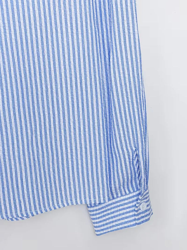 Herren Hemd Lange Ärmel Streifen Casual-Velnorah