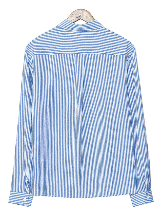 Herren Hemd Lange Ärmel Streifen Casual-Velnorah