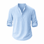 Herren Hemd Relaxed Fit Lange Ärmel Sommer Casual-Velnorah