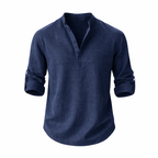 Herren Hemd Relaxed Fit Lange Ärmel Sommer Casual-Velnorah