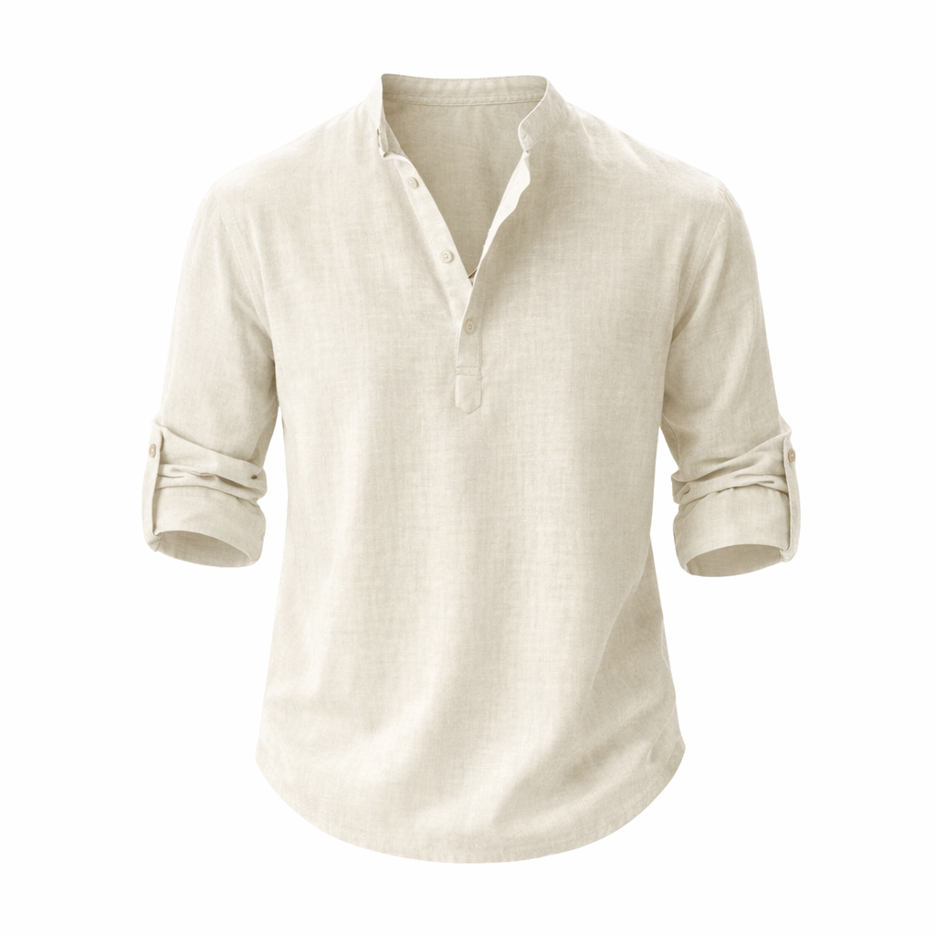 Herren Hemd Relaxed Fit Lange Ärmel Sommer Casual-Velnorah