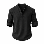 Herren Hemd Relaxed Fit Lange Ärmel Sommer Casual-Velnorah
