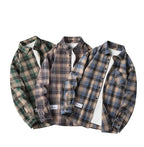 Herren Karierte Overshirt Knopfverschluss Casual Sommer-Velnorah