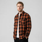 Herren Karierte Overshirt Knopfverschluss Casual Sommer-Velnorah