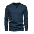 Herren Langarmshirt mit Knöpfen Casual Bequeme Passform-Velnorah