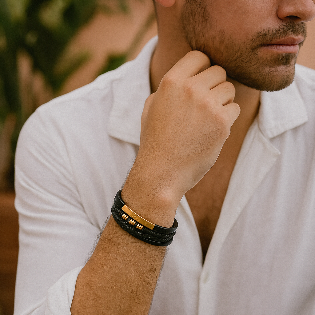 Herren Lederarmband für legere und formelle Anlässe-Velnorah