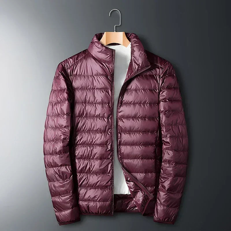 Herren Leichtgewicht Pufferjacke mit kompaktem Aufbewahrungsbeutel-Velnorah
