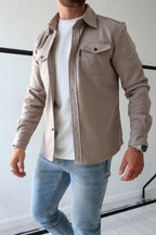 Herren Overshirt Jacke mit Brusttaschen Frühling Herbst Casual Leichtgewicht-Velnorah