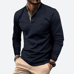 Herren Poloshirt mit langen Ärmeln und atmungsaktivem Material-Velnorah