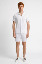 Herren Set Hemd Kurze Hose Gestreift Regular Fit-Velnorah