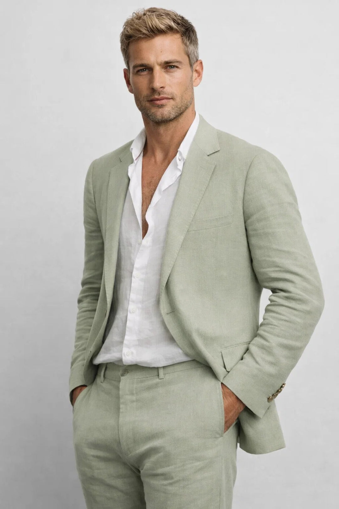 Herren Set Regular Fit Zweiteiliges Design Runder Hals-Velnorah