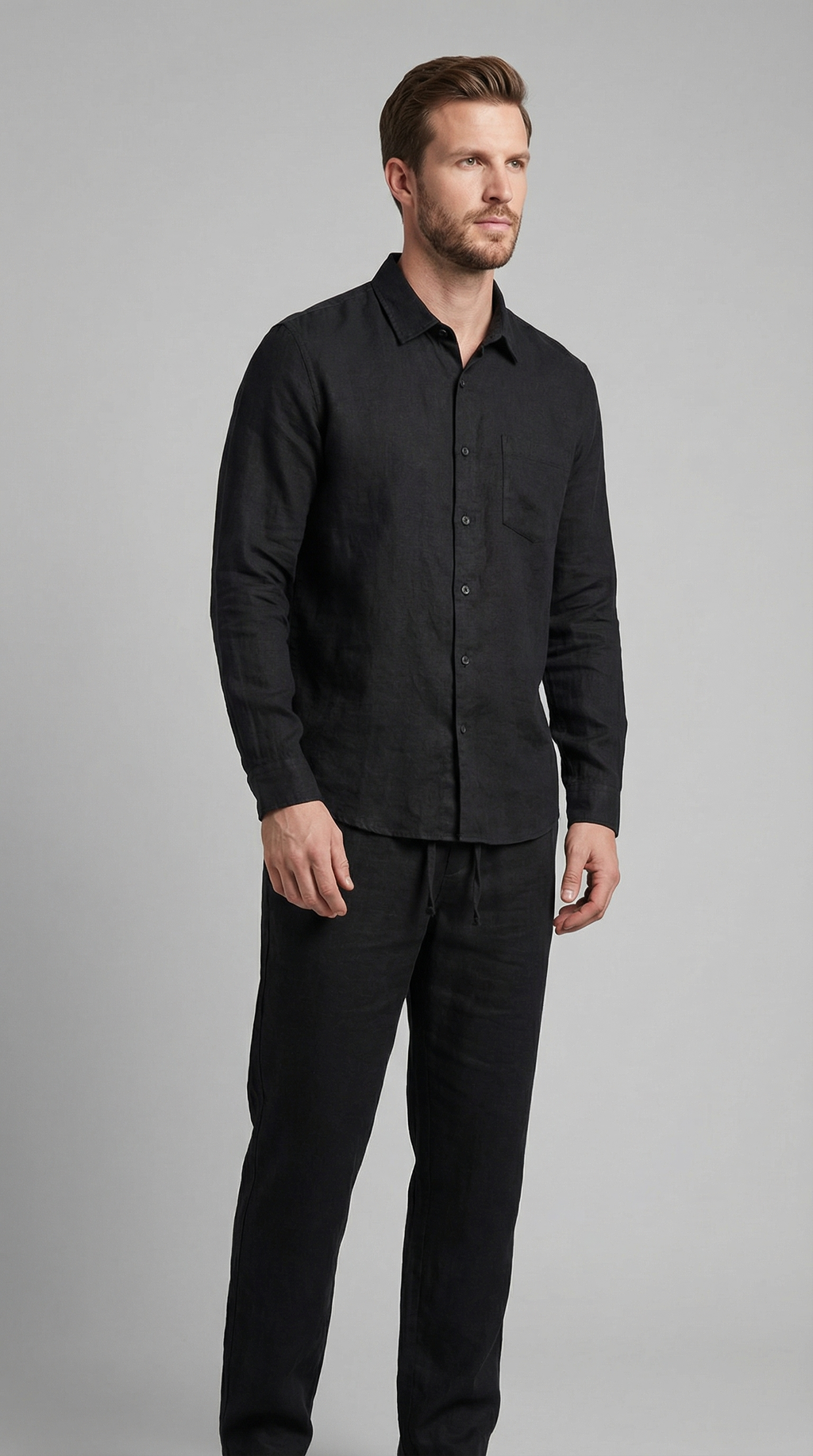 Herren Set Shirt Hose Slim Fit Sommer-Velnorah