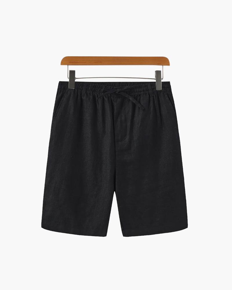Herren Shorts Leinen Gerade Passform Sommer Casual-Velnorah