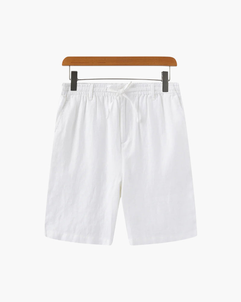 Herren Shorts Leinen Gerade Passform Sommer Casual-Velnorah