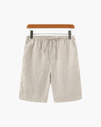 Herren Shorts Leinen Gerade Passform Sommer Casual-Velnorah