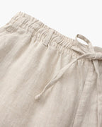 Herren Shorts Leinen Gerade Passform Sommer Casual-Velnorah