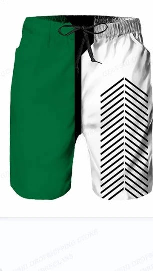 Herren Sommer Badehose mit Kordelzug und grafischem Design-Velnorah