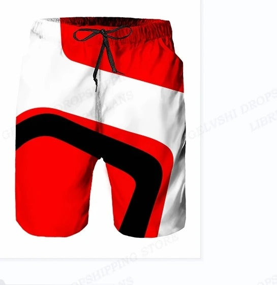 Herren Sommer Badehose mit Kordelzug und grafischem Design-Velnorah