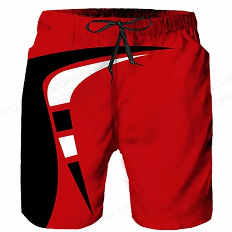 Herren Sommer Badehose mit Kordelzug und grafischem Design-Velnorah