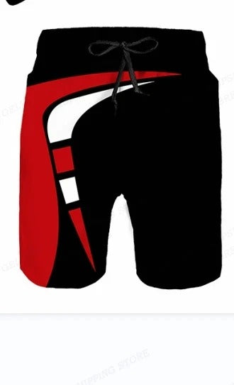 Herren Sommer Badehose mit Kordelzug und grafischem Design-Velnorah