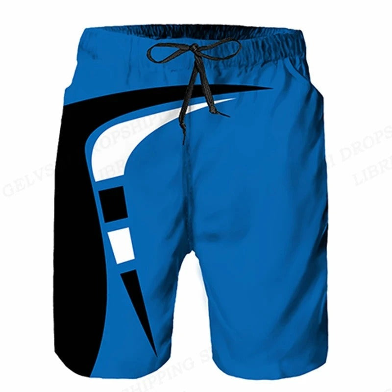 Herren Sommer Badehose mit Kordelzug und grafischem Design-Velnorah
