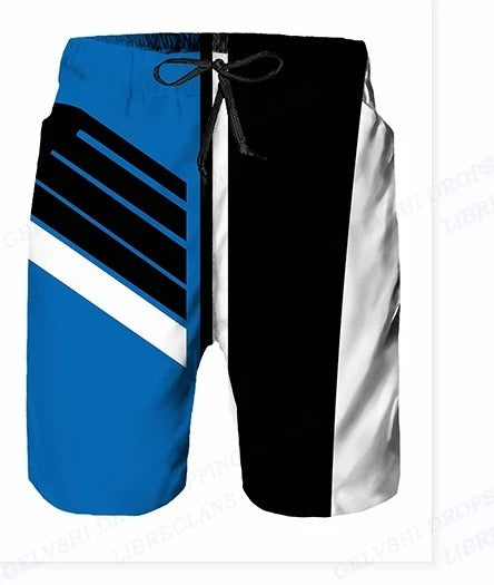 Herren Sommer Badehose mit Kordelzug und grafischem Design-Velnorah