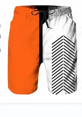 Herren Sommer Badehose mit Kordelzug und grafischem Design-Velnorah