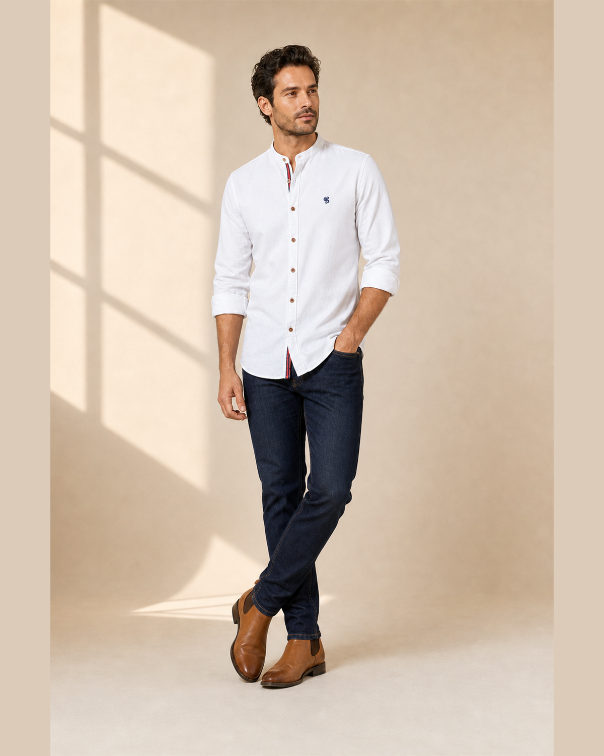 Herren Premium Komfort Trachtenhemd aus atmungsaktiver Baumwolle - variant-cover - Wei?